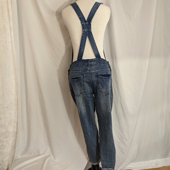 Refuge EUC bib overalls distressed 6 medium wash - Picture 4 of 16